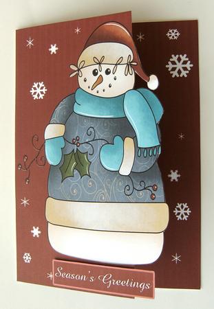 No Insert Needed - Over the Edge Christmas Snowman 1 by Margaret Scott