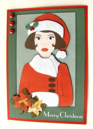 Christmas Art Deco Girl by Margaret Scott