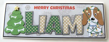 Kosmo the Dog Christmas Liam Large Dl by Margaret Scott