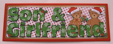 Christmas Teddies Son and Girlfriend Large Dl 2 by Margaret Scott