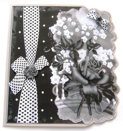 Shaped Over the Edge Topper Black Rose by Margaret Scott