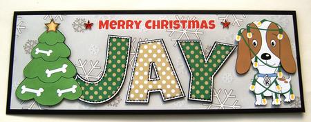 Kosmo the Dog Christmas Jay Large Dl by Margaret Scott