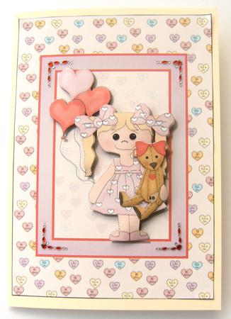 Valentine Girl with Her Teddy by Margaret Scott