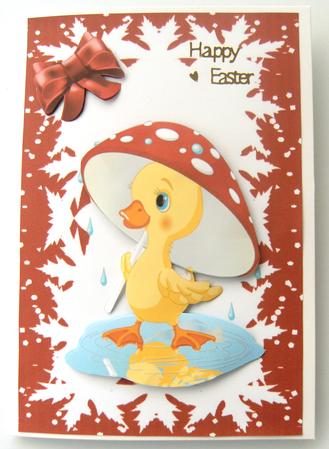 Cute Little Duck with Umberella by Margaret Scott