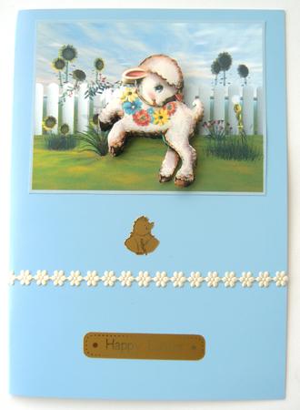 Bouncy Lamb and Flowers by Margaret Scott