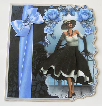 Shaped Over the Edge Grace and the Blue Roses by Margaret Scott