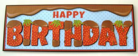 Strawberries & Chocolate Birthday Large Dl by Margaret Scott