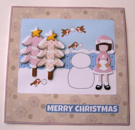 Christmas Girl 8x8 by Margaret Scott
