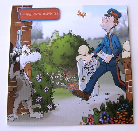 Beware of the Dog! 8x8 Quick Card by Margaret Scott