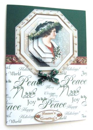 Vintage Christmas Pyramid Toppers x 2 Sheet 2 by Margaret Scott