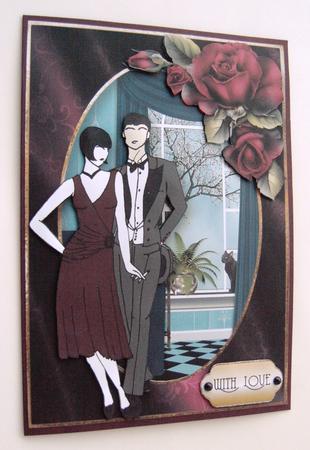1920's Purple & Teal by Margaret Scott