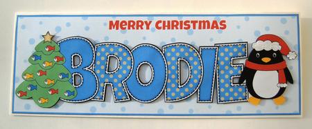 Eddie the Penguin Brodie Large Dl by Margaret Scott