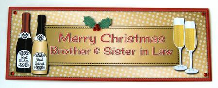 Christmas Champagne Brother & Sister in Law Large Dl by Margaret Scott