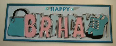 Bag & Shoes Birthday Large Dl by Margaret Scott