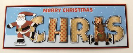 Santa & Rudolf Chris Large Dl by Margaret Scott