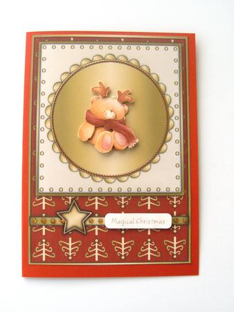 Christmas Blank Card Fronts in Red and White by Margaret Scott