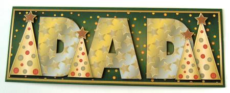 Buttons Christmas Trees Dad Large Dl (green) by Margaret Scott
