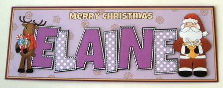 Santa and Rudolf with Presents Elaine Large Dl by Margaret Scott