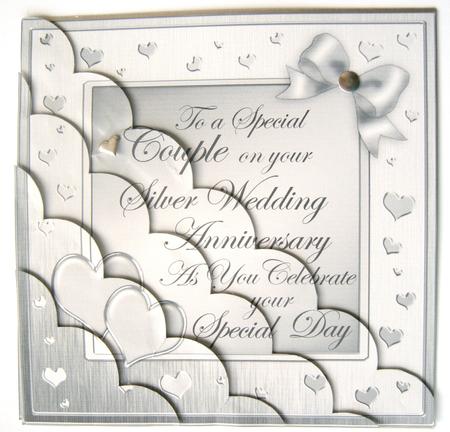 8 x 8 Silver Wedding Anniversary Kit with Scalloped Corners by Margaret Scott