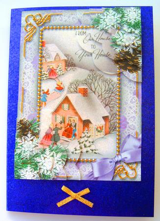 Ours to Yours Snow 7x5inch Scalloped Duo Corner Stacker by Margaret Scott