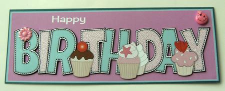Cupcakes Birthday Large Dl by Margaret Scott