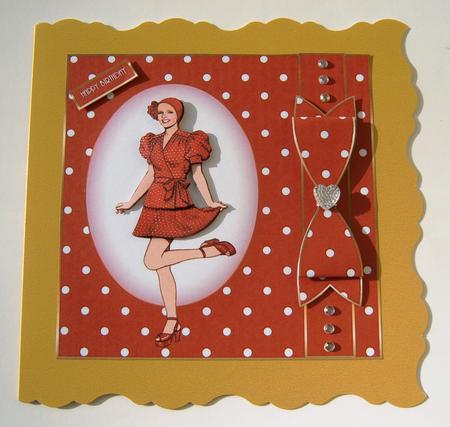 Polka Birthday Girl with Bow by Margaret Scott
