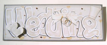 Large Dl Wedding Easel Card Kit N Envelope by Margaret Scott