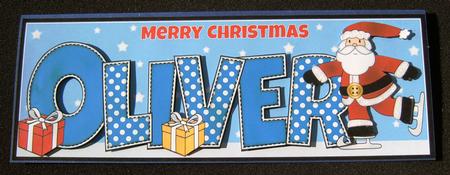Skating Santa Oliver Large Dl by Margaret Scott