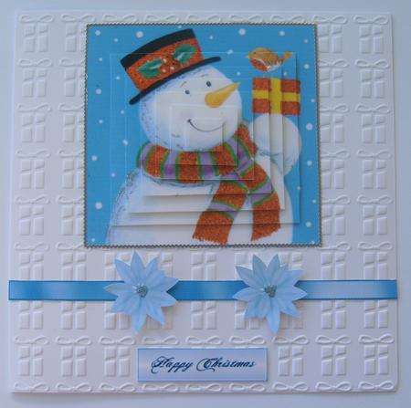 Snowman with Carrot Nose Square Pyramid by Margaret Scott