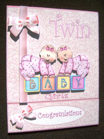 Twin Baby Girl Blocks by Margaret Scott