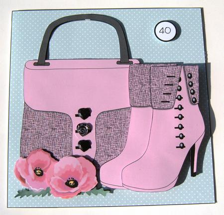 Handbag, Boots & Pink Poppies 2 Mini Kit by Margaret Scott
