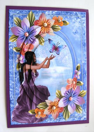 Lady Butterfly - Oval Pyramid by Margaret Scott