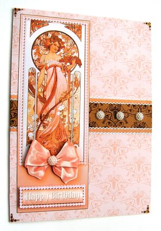 Art Nouveau Flowers - Set of 12 Backing Papers by Margaret Scott