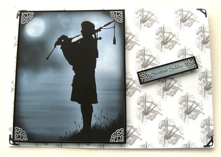 Bagpipe Player - Set of 12 Backing Papers by Margaret Scott