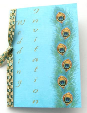 Peacock Wedding Invitation by Margaret Scott