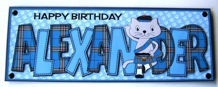 Highland Fling Max the Cat Alexander Large Dl by Margaret Scott