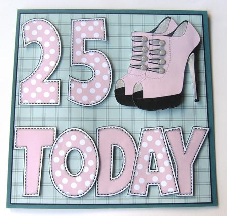 'any Age' with Pink Shoes Card Kit by Margaret Scott