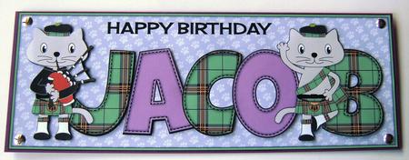 Bagpiper & Highland Fling Max the Cat Jacob Large Dl by Margaret Scott
