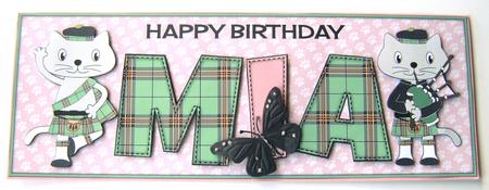 Bagpiper & Highland Fling Max the Cat Mia Large Dl by Margaret Scott