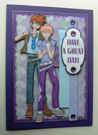Manga Couple with Belts by Margaret Scott