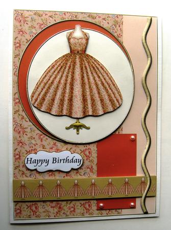 Flowered Gown Cluster Card by Margaret Scott
