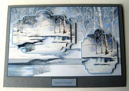Winter Woods Card with Toppers by Margaret Scott