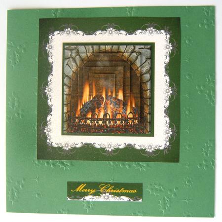 Throw a Log on the Fire Merry Christmas Happy Birthday by Margaret Scott