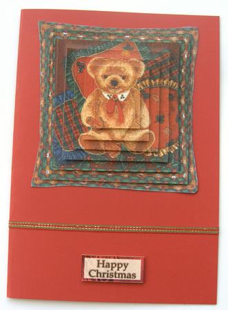 Teddy Bear Cushion by Margaret Scott
