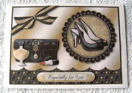 Evening Essentials - Decoupage Card by Margaret Scott