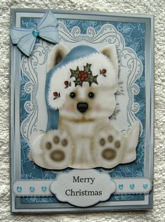 Gorgeous White Fuzzy Puppy by Margaret Scott