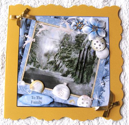 Christmas Frost with Decoupage and Pyramid Layers by Margaret Scott