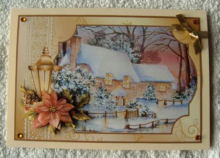 Winter Cottages & Lantern by Margaret Scott
