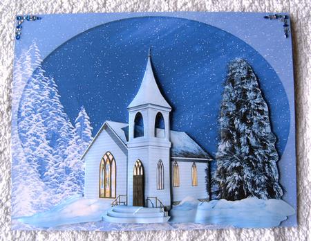 Christmas Winter Scene by Margaret Scott