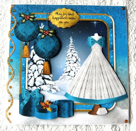 Christmas Joy Dress and Gift Mini Card Kit by Margaret Scott